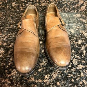 Johnston & Murphy Tan Monkstrap Shoes